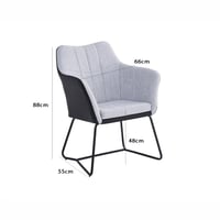 كرسي جلوس مفرد قماش -رمادي فاتح