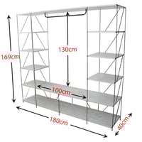وحدة تخزين رفوف خشب ماليزي متعددة الإستخدام لون رم...