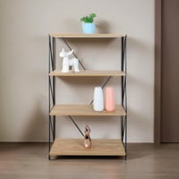 وحدة رفوف خشب ماليزي 4 ادوار مقسم متعددة الإستخدام...