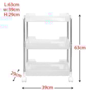 أرفف تخزين بعجلات متحركة 3 أدوار