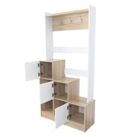 وحدة تخزين رفوف وأدراج مع ستاند تعليق خشب ماليزي خ...