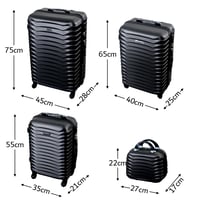 طقم حقائب السفر 4 قطع نيو ترافيل بعجلات مع شنطة مك...