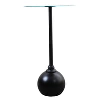 طاولة تقديم وخدمة دائرية لون أسود