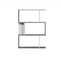 وحدة أرفف خشب ماليزي , تصميم مفتوح 3 أدوار لون رما...