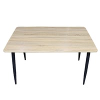 طاولة طعام خشبية فاخرة مع 4 كراسي قماشية - لون بيج...