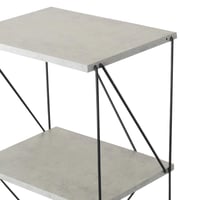 وحدة رفوف خشب ماليزي 5 ادوار متعددة الإستخدام رماد...