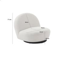 كرسي مودرن بوكليه مفرد - ابيض