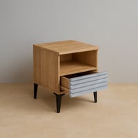 كومودينو درج ورف - خشبي ورصاصي