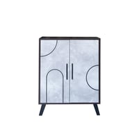 خزانة أحذية خشبية بابين 4 أرفف من خشب ماليزي – بني...