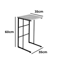 طاولات قهوة طقم 5 قطع خشب ماليزي - رمادي