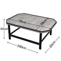 طقم طاولات خدمة خشب تركي 5 قطع - لون رمادي