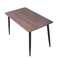 طاولة طعام خشب مع 4 كراسي قماش - بني فاخر | منزلي