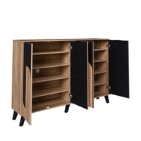 خزانة أحذية 4 أبواب خشب ماليزي 160 سم - خشبي مع أس...