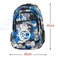 شنطة ظهر مدرسية للاولاد مع سحاب وجيب أمامي