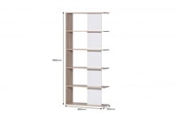 وحدة تخزين رفوف جانبية لون بيج وابيض - مقاس 180*30...