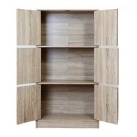 خزانة ادراج خشبية 3 ادوار لون خشبي - 122.9*63*30 س...