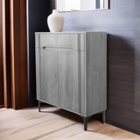 خزانة أحذية 2 باب 4 مستويات ودرجين للتخزين خشب مال...