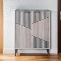 خزانة أحذية خشب ماليزي بابين 4 أدوار تخزين لون خشب...