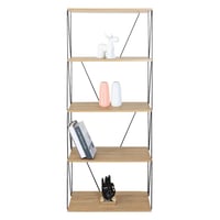 وحدة رفوف خشب ماليزي 5 ادوار متعددة الإستخدام , لو...