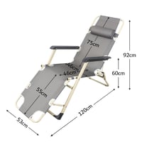 كرسي جلوس للشاطئ مريح وقابل للطي – لون رمادي أنيق