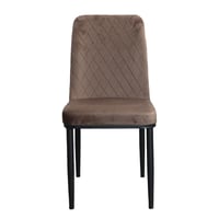 طاولة طعام خشب مع 4 كراسي قماش - بني فاخر | منزلي