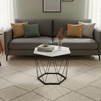 طاولة قهوة سطح سيراميك - ابيض