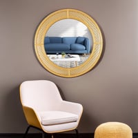 مرايا دائرية للحائط بإطار مزخرف A_14_1