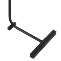 طاولة خدمة جانبية عصرية , سطح خشبي وقاعدة معدن