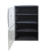 جزامة احذية 4 ادوار بلاستيكية بغطاء - لون اسود