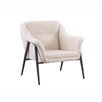 كرسي مفرد بوكليه مودرن - بيج