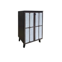 دولاب احذية خشب ماليزي 2 درفة 4 ادوار - بني ورصاصي