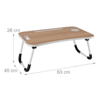 طاولة لابتوب ودراسة قابلة للطي - لون بيج