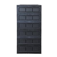 جزامة احذية بلاستيك بغطاء 6 ادوار - اسود