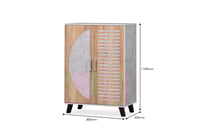 خزانة أحذية بابين ماليزي - بيج ورمادي