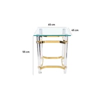 طاولة خدمة زجاج أنيقة , قاعدة اكريليك 45 سم