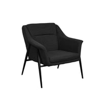 كرسي مفرد قماش مع قاعدة متينة - اسود