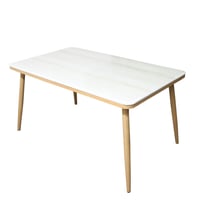 طاولة طعام بديل الرخام 6 مقاعد قماش