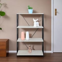 وحدة رفوف خشب ماليزي 4 ادوار مقسم متعددة الإستخدام...