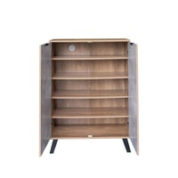 خزانة أحذية بابين خشب ماليزي – خشبي ورصاصي