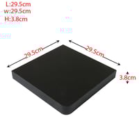 رف زاوية جداري خشبي مربع لون أسود مقاس 29*29 سم