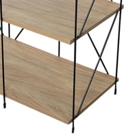 طاولة كونسول خشب ماليزي 3 ادوار - لون خشبي