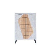 خزانة أحذية خشب ماليزي 2 باب 5 طبقات تنظيم , رصاصي...