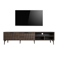 طاولة تلفزيون مستطيلة 180 سم خشب ماليزي مع 2 درج و...