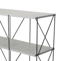 طاولة كونسول خشب ماليزي 3 ادوار - لون رمادي