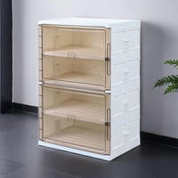 جزامه بلاستيك 4 مستويات لتخزين الأحذية مع غطاء - ا...