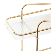 عربة خدمة متحركة دورين - ذهبي