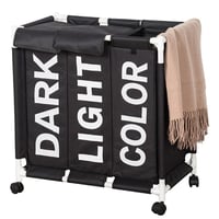 سلة ملابس مقسمة بعجلات متحركة A_09_5