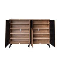 خزانة أحذية 4 أبواب خشب ماليزي 160 سم - خشبي مع أس...