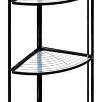 رفوف تنظيم معدن زاوية 5 أدوار لون اسود