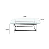 طاولة قهوة زجاج بقاعدة اكريليك 120 سم